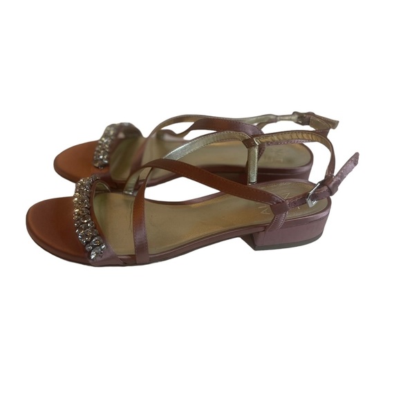 Naturalizer Strappy Sandals Mauve Crystal Embellishments Size 9M - Picture 4 of 8
